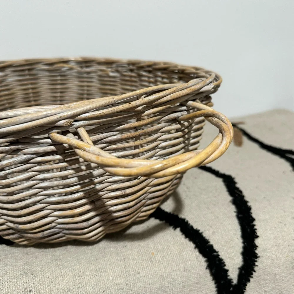 Vintage Hand Woven Rare Oval Basket